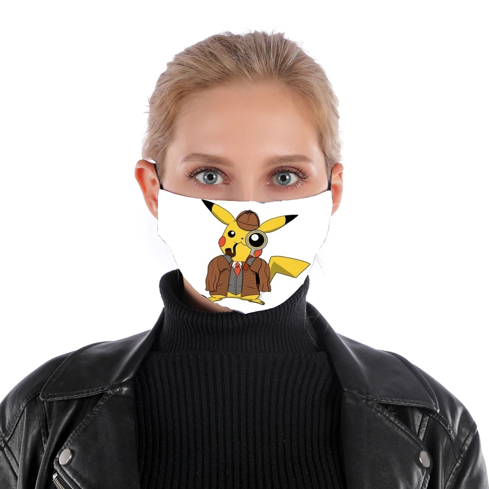 Detective Pikachu x Sherlock für Nase Mund Maske