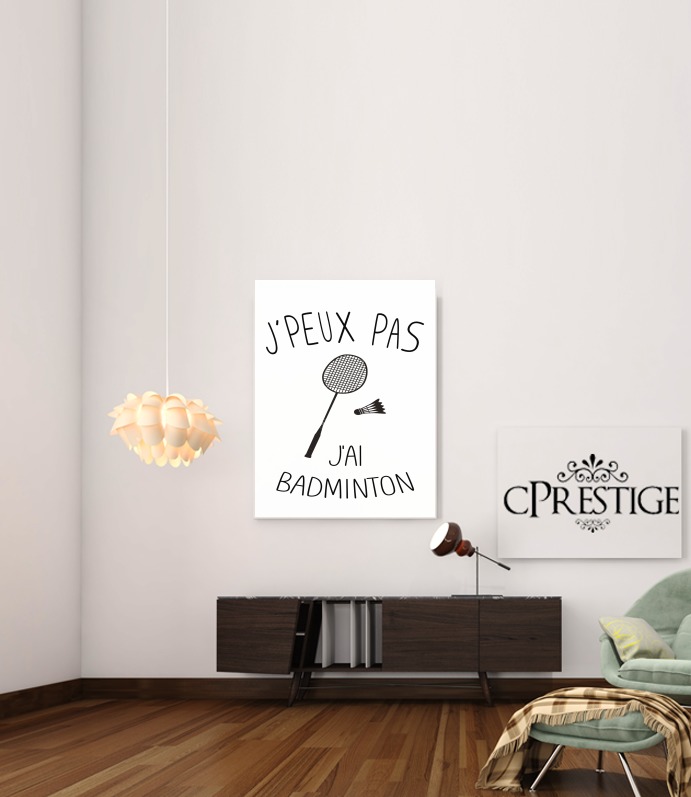 Je peux pas jai badminton für Beitrag Klebstoff 30 * 40 cm