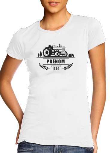 Tractor Logo Natural custom Name Tag für Damen T-Shirt