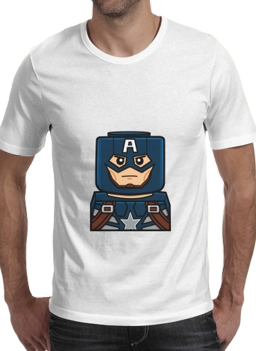 Bricks Captain America für Männer T-Shirt