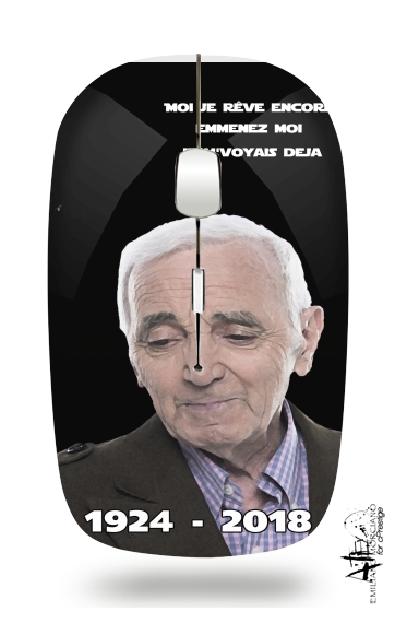 Aznavour Hommage Fan Tribute für Kabellose optische Maus mit USB-Empfänger