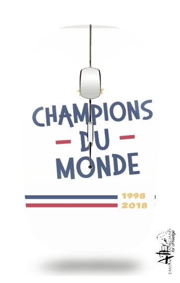 Champion du monde 2018 Supporter France für Kabellose optische Maus mit USB-Empfänger