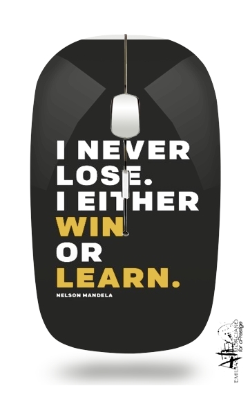 i never lose either i win or i learn Nelson Mandela für Kabellose optische Maus mit USB-Empfänger