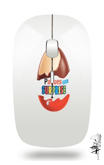 Joyeuses Paques Inspired by Kinder Surprise für Kabellose optische Maus mit USB-Empfänger