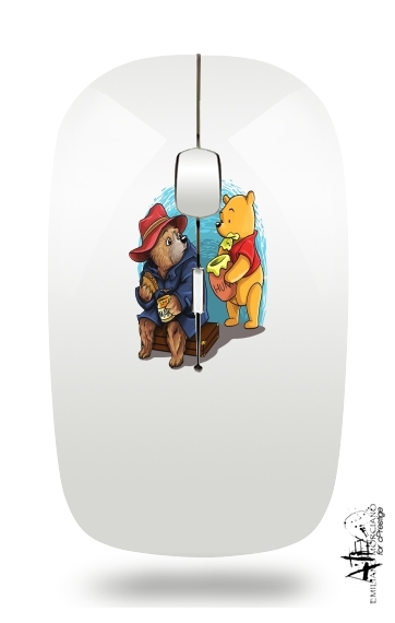 Paddington x Winnie the pooh für Kabellose optische Maus mit USB-Empfänger