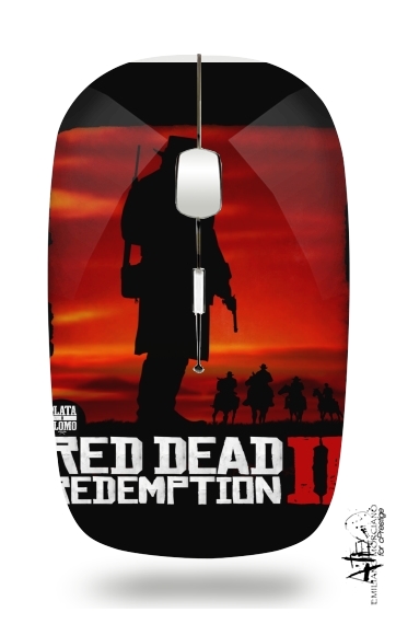 Red Dead Redemption Fanart für Kabellose optische Maus mit USB-Empfänger