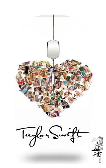 Taylor Swift Love Fan Collage signature für Kabellose optische Maus mit USB-Empfänger