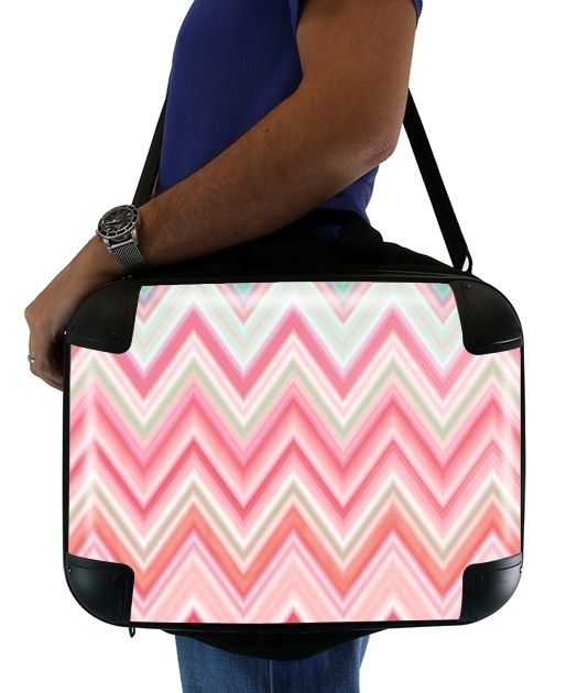 colorful chevron in pink für Computertasche / Notebook / Tablet